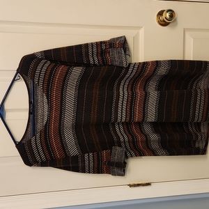 2/$20 Eclipse tunic with 3/4 length sleeves Sz XL